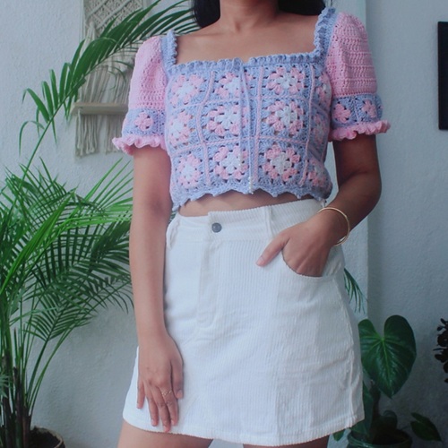 How To Crochet Granny Square Top