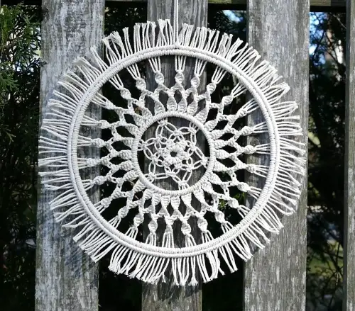 DIY Macrame Sun Dreamcatcher