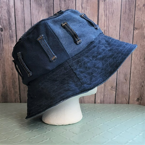 Upcycled Denim Reversible Bucket Hat