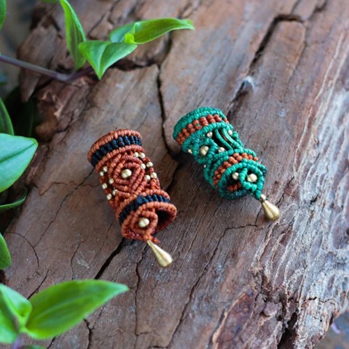 Macrame Dread Bead Jewelry Set