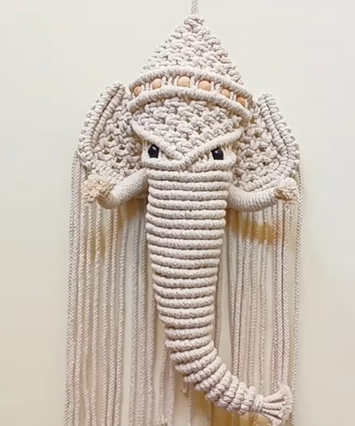 Macrame Elephant Wall Hanging