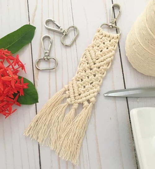 DIY Macrame Keychain Tutorial