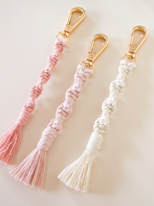 DIY Macrame Keychain Tutorial