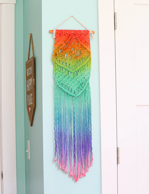 Rainbow Macrame Wall Hanging 2