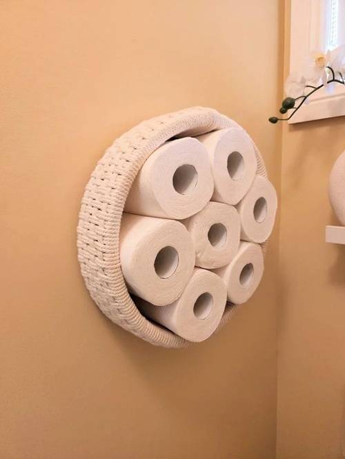 Macramé Toilet Roll Holder