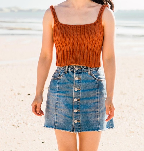 Terracotta Crop Top