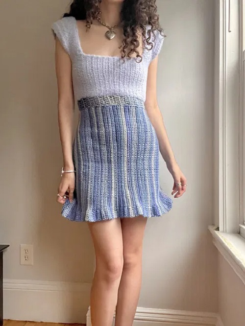 Crochet Square Neck Dress Free Patterns 1