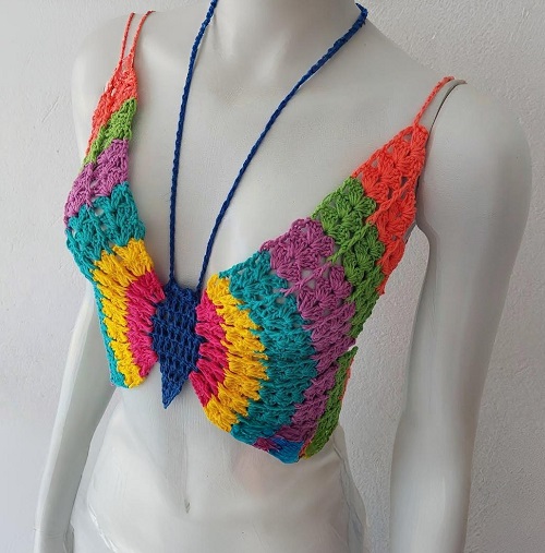 colorful butterfly top