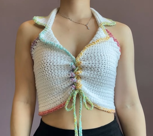 Crochet Collar Top