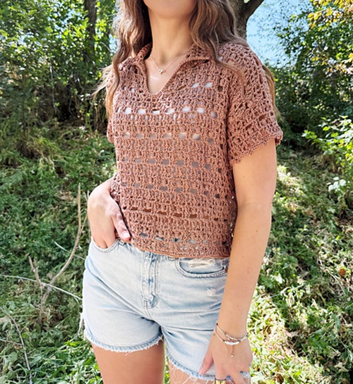 Crochet Collar Top Free Patterns