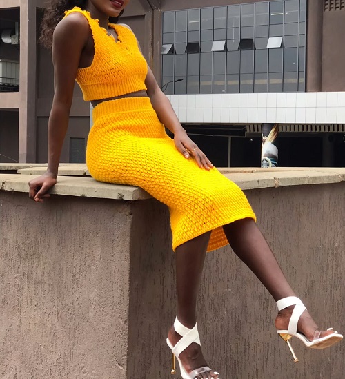 Crochet Midi Pencil Skirt