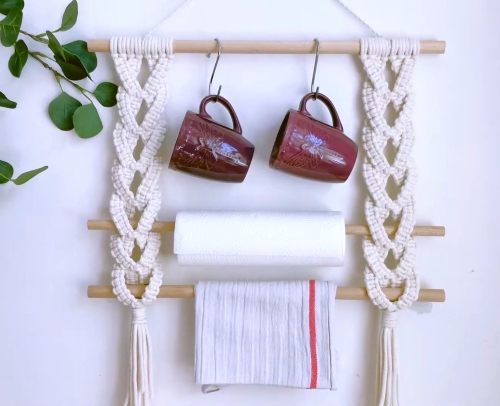DIY Macrame Kitchen Wall Organizer for Beginners