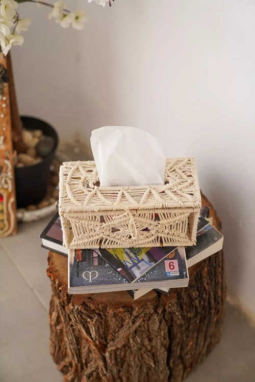 top Macrame Tissue Box Cover Free Patterns