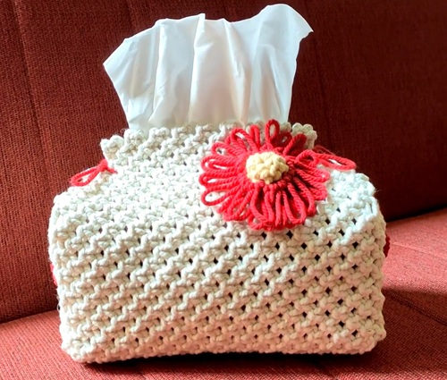 Pouch Model Macrame Tissue Box Cover