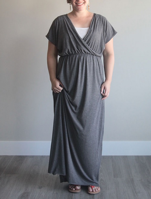 criss cross maxi dress sewing