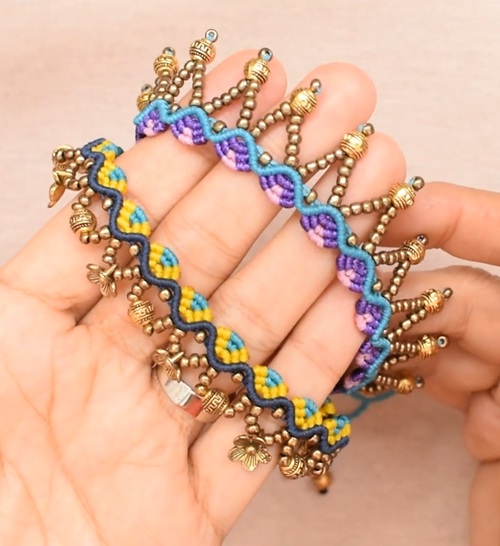 How to Make Macrame Anklets