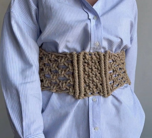 Stylish Macrame Corset Belt Tutorial