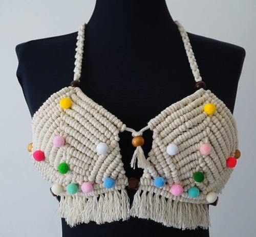 DIY easy macrame bikini top