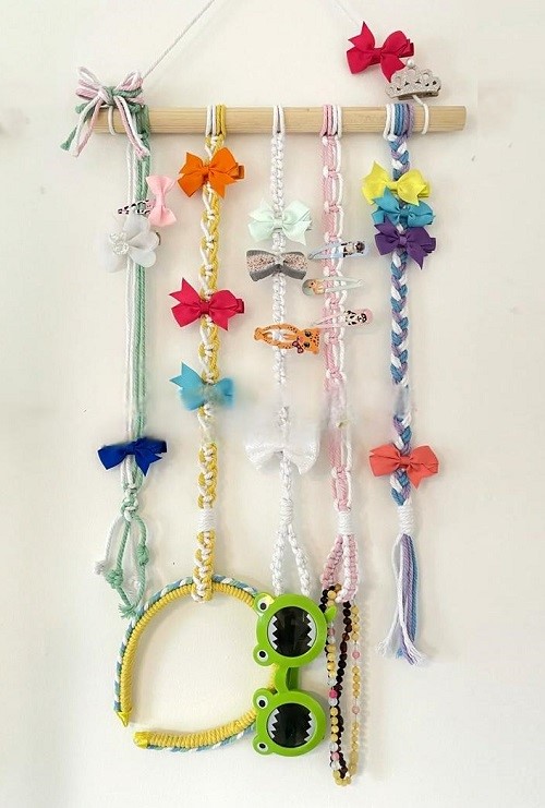Macrame Claw Clip Holder Free Patterns 2
