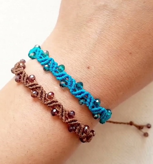 Macrame Crystal Bracelets Free Patterns 2