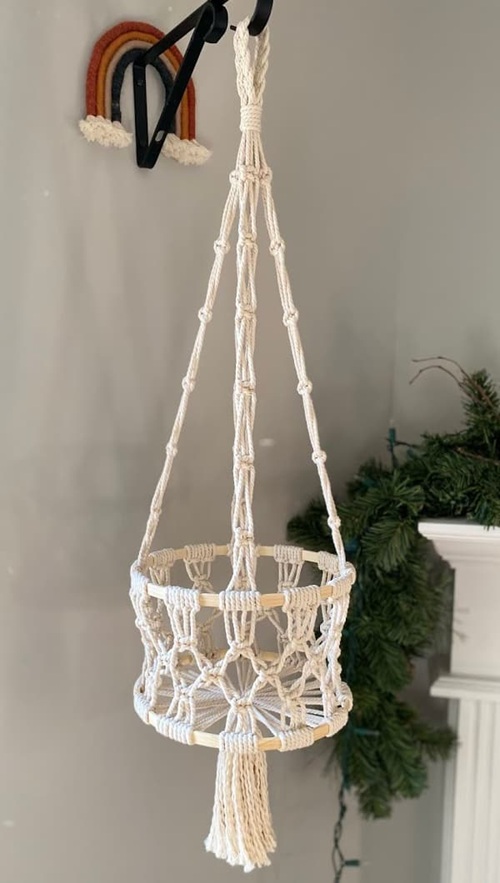 DIY Macrame Hanging Fruit Basket