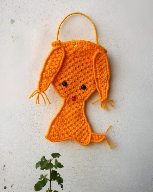 Macrame Paracord Dog Mobile Wall Hanging