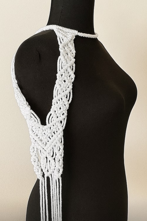 macrame shoulder piece