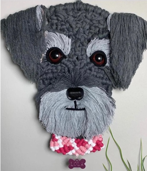 beautiful Macrame Dog Wall Hanging Free Patterns