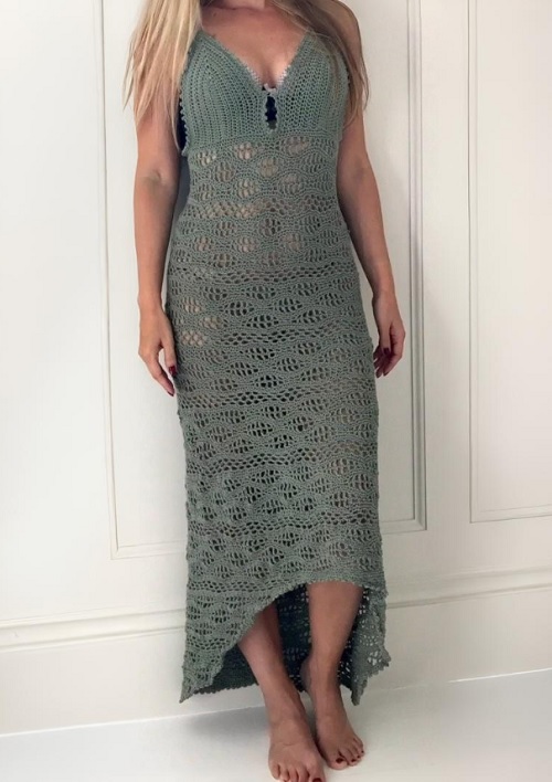 High Low Hem Crochet Mermaid Dress Tutorial