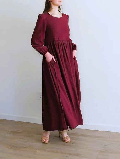 Modest Maxi Linen Dress