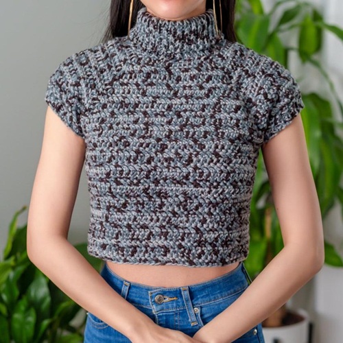Turtleneck Beautiful Crop Top