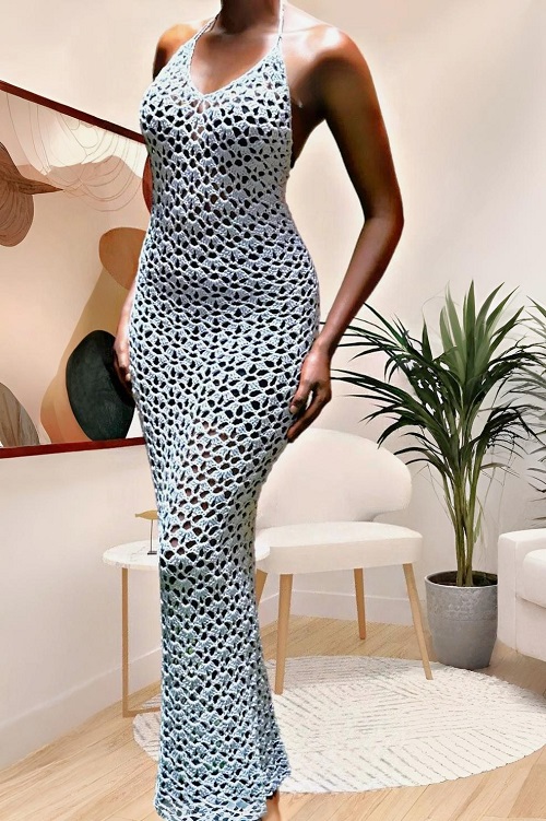 V-Neck Wedding Dress Free Crochet Patterns 2