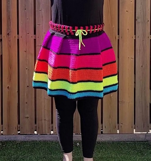 ADULT CROCHET HIGH WAIST SKIRT