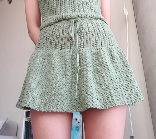 crochet high waist skirt 2