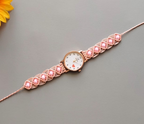 Beaded Macrame Watchstrap