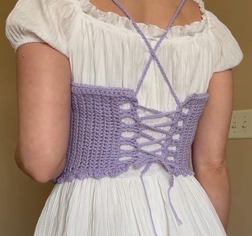 Crochet corset belt