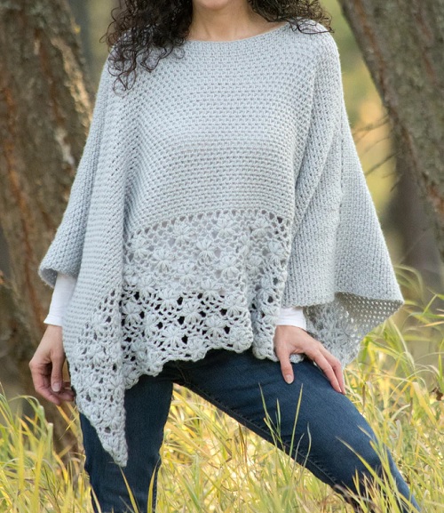 Frosted Petals poncho