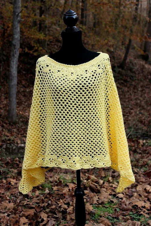 Fall Mesh Poncho