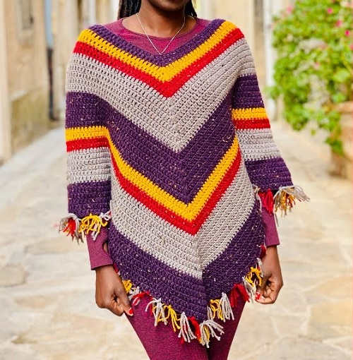 Crochet Fall Poncho Free Patterns 2