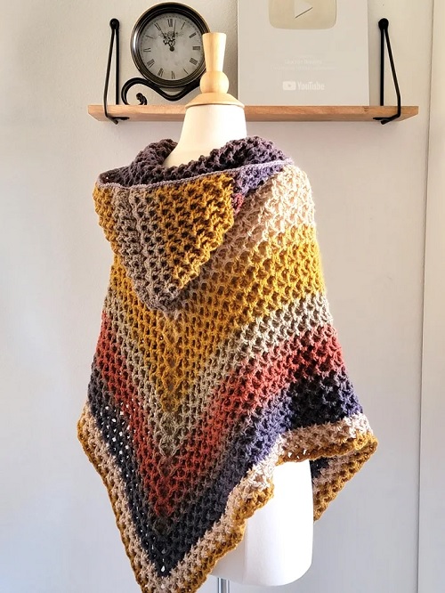 Crochet Fall Poncho Free Patterns 3