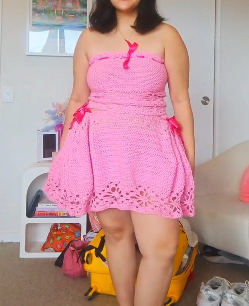 crochet matching set