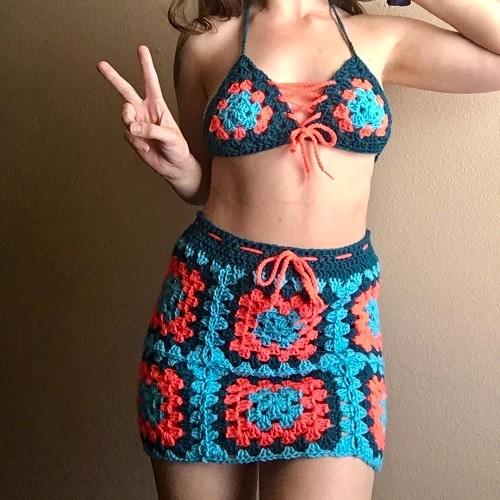 crochet festival set