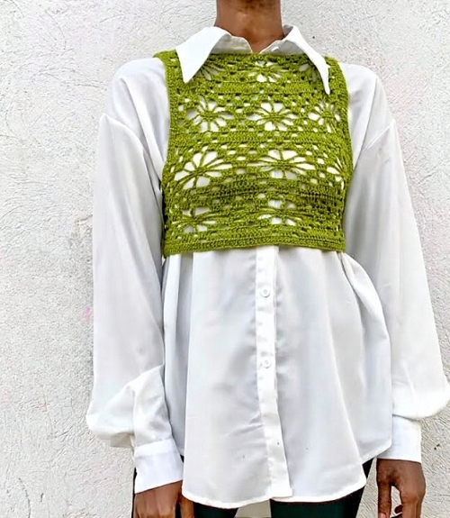 crochet flower top