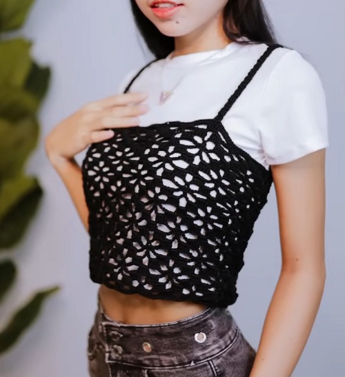 Crochet Floral Lace Top