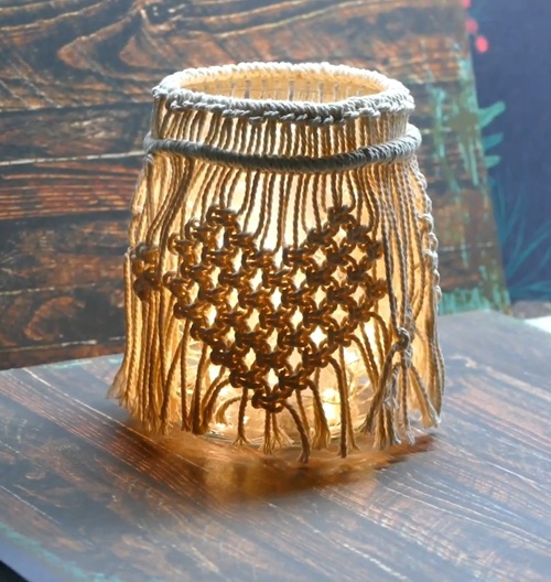 DIY Macrame Jar Heart Pattern Tutorial