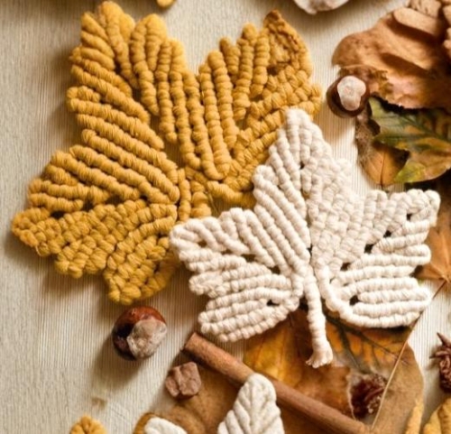 Macrame Maple Leaf Coaster Free Pattern
