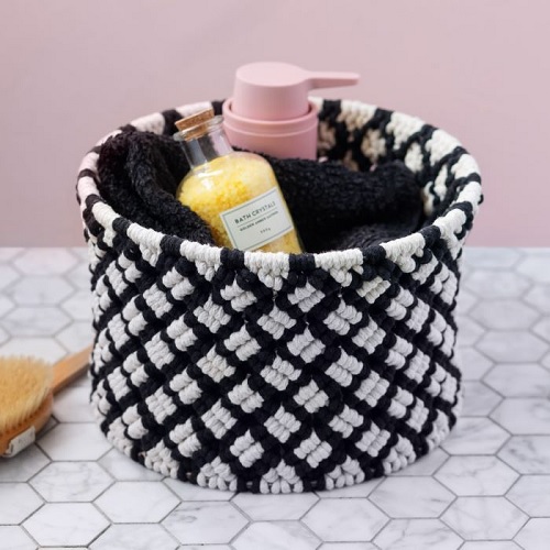 Macrame Storage Baskets Free Patterns 1