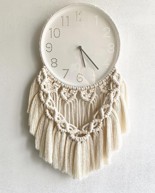 beautiful Macrame Wall Clock Free Patterns