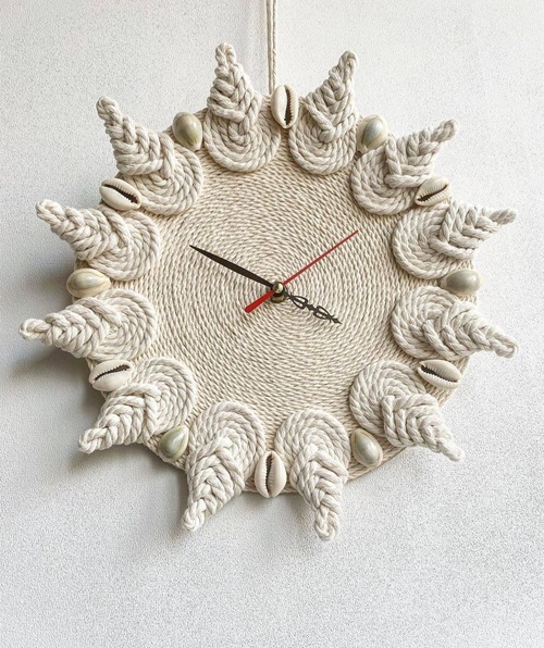 Macrame Wall Clock
