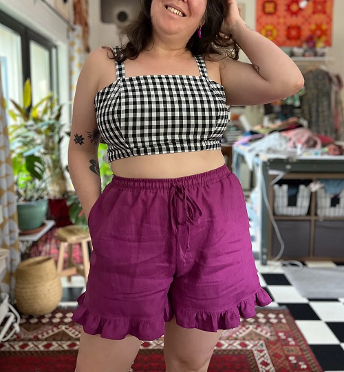 ruffle shorts